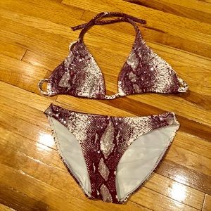 Vix Swimwear Python bikini D cup/medium bottom